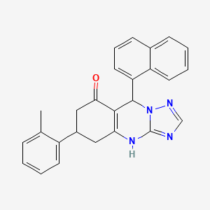 6-(2-methylphenyl)-9-(naphthalen-1-yl)-5,6,7,9-tetrahydro[1,2,4]triazolo[5,1-b]quinazolin-8(4H)-one