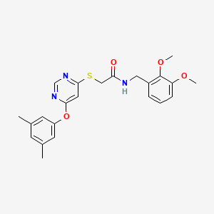 N-(2,3-dimethoxybenzyl)-2-{[6-(3,5-dimethylphenoxy)pyrimidin-4-yl]sulfanyl}acetamide