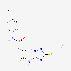 N-(4-ethylphenyl)-2-[5-oxo-2-(propylsulfanyl)-4,5,6,7-tetrahydro[1,2,4]triazolo[1,5-a]pyrimidin-6-yl]acetamide