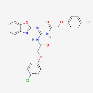 N-[(E)-(1,3-benzoxazol-2-ylamino){[(4-chlorophenoxy)acetyl]amino}methylidene]-2-(4-chlorophenoxy)acetamide