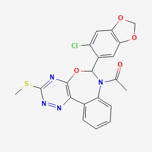 1-[6-(6-chloro-1,3-benzodioxol-5-yl)-3-(methylsulfanyl)[1,2,4]triazino[5,6-d][3,1]benzoxazepin-7(6H)-yl]ethanone