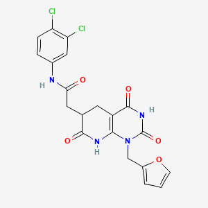 N-(3,4-Dichlorophenyl)-2-[1-(2-furylmethyl)-2,4,7-trioxo-1,2,3,4,5,6,7,8-octahydropyrido[2,3-D]pyrimidin-6-YL]acetamide