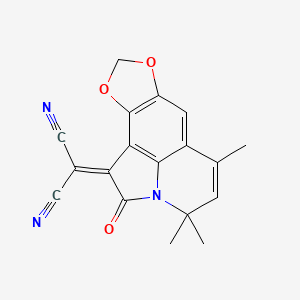 (4,4,6-trimethyl-2-oxo-4H-[1,3]dioxolo[4,5-g]pyrrolo[3,2,1-ij]quinolin-1(2H)-ylidene)propanedinitrile