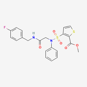 Methyl 3-[{2-[(4-fluorobenzyl)amino]-2-oxoethyl}(phenyl)sulfamoyl]thiophene-2-carboxylate