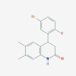 4-(5-bromo-2-fluorophenyl)-6,7-dimethyl-3,4-dihydroquinolin-2(1H)-one