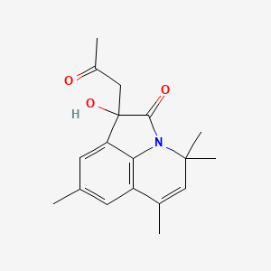 molecular formula C18H21NO3 B11039665 1-hydroxy-4,4,6,8-tetramethyl-1-(2-oxopropyl)-4H-pyrrolo[3,2,1-ij]quinolin-2(1H)-one 