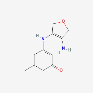 3-[(4-Amino-2,5-dihydrofuran-3-yl)amino]-5-methylcyclohex-2-en-1-one