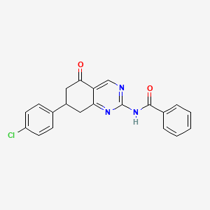 N-[7-(4-Chlorophenyl)-5-oxo-5,6,7,8-tetrahydro-2-quinazolinyl]benzamide