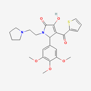 3-hydroxy-1-[2-(pyrrolidin-1-yl)ethyl]-4-(thiophen-2-ylcarbonyl)-5-(3,4,5-trimethoxyphenyl)-1,5-dihydro-2H-pyrrol-2-one