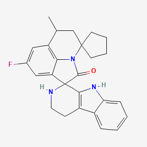 8'-Fluoro-6'-methyl-2,3,4,5',6',9-hexahydrodispiro[beta-carboline-1,1'-pyrrolo[3,2,1-ij]quinoline-4',1''-cyclopentan]-2'-one