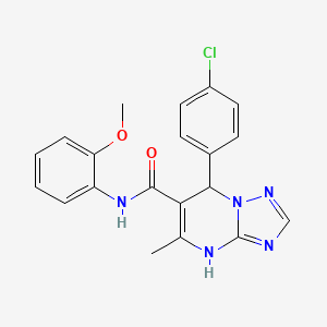 7-(4-chlorophenyl)-N-(2-methoxyphenyl)-5-methyl-4,7-dihydro[1,2,4]triazolo[1,5-a]pyrimidine-6-carboxamide