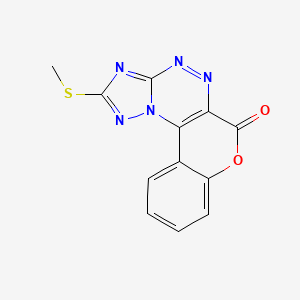 2-(methylsulfanyl)-6H-chromeno[4,3-e][1,2,4]triazolo[5,1-c][1,2,4]triazin-6-one