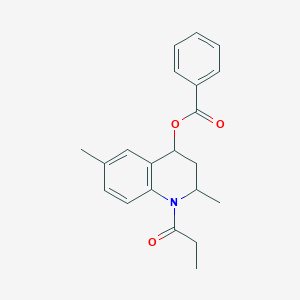 2,6-Dimethyl-1-propanoyl-1,2,3,4-tetrahydroquinolin-4-yl benzoate