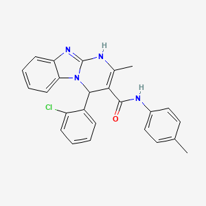 molecular formula C25H21ClN4O B11039899 4-(2-chlorophenyl)-2-methyl-N-(4-methylphenyl)-1,4-dihydropyrimido[1,2-a]benzimidazole-3-carboxamide 