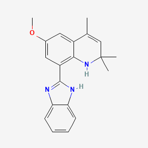 molecular formula C20H21N3O B11039938 8-(1H-benzimidazol-2-yl)-6-methoxy-2,2,4-trimethyl-1,2-dihydroquinoline 