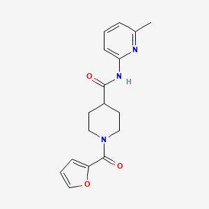 molecular formula C17H19N3O3 B11039985 1-(furan-2-ylcarbonyl)-N-(6-methylpyridin-2-yl)piperidine-4-carboxamide 