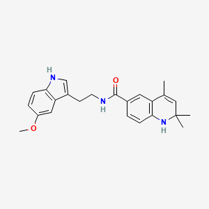 molecular formula C24H27N3O2 B11040001 N-[2-(5-methoxy-1H-indol-3-yl)ethyl]-2,2,4-trimethyl-1,2-dihydroquinoline-6-carboxamide 