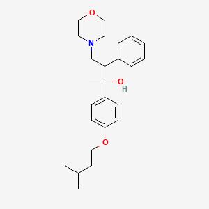 molecular formula C25H35NO3 B11040015 2-[4-(3-Methylbutoxy)phenyl]-4-(morpholin-4-yl)-3-phenylbutan-2-ol 