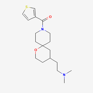 molecular formula C18H28N2O2S B11040133 {4-[2-(Dimethylamino)ethyl]-1-oxa-9-azaspiro[5.5]undec-9-YL}(3-thienyl)methanone 