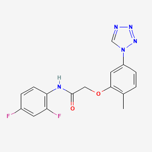 molecular formula C16H13F2N5O2 B11040160 N-(2,4-difluorophenyl)-2-[2-methyl-5-(1H-tetrazol-1-yl)phenoxy]acetamide 