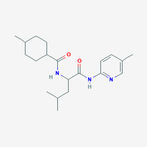 molecular formula C20H31N3O2 B11040162 N~2~-[(4-methylcyclohexyl)carbonyl]-N-(5-methylpyridin-2-yl)leucinamide 