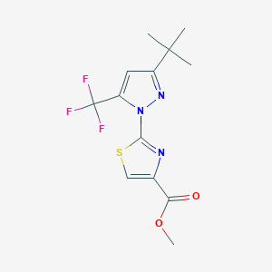 Methyl 2-[3-(tert-butyl)-5-(trifluoromethyl)-1H-pyrazol-1-YL]-1,3-thiazole-4-carboxylate