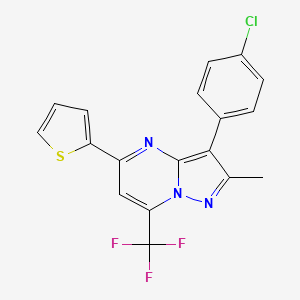 3-(4-Chlorophenyl)-2-methyl-5-(thiophen-2-yl)-7-(trifluoromethyl)pyrazolo[1,5-a]pyrimidine