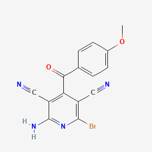 2-Amino-6-bromo-4-(4-methoxybenzoyl)-3,5-pyridinedicarbonitrile