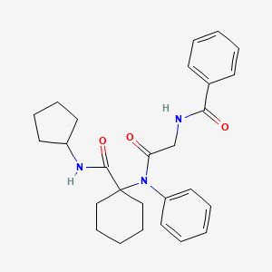 N-(2-{[1-(cyclopentylcarbamoyl)cyclohexyl](phenyl)amino}-2-oxoethyl)benzamide