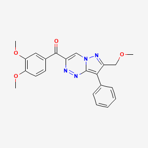 (3,4-Dimethoxyphenyl)[7-(methoxymethyl)-8-phenylpyrazolo[5,1-c][1,2,4]triazin-3-yl]methanone