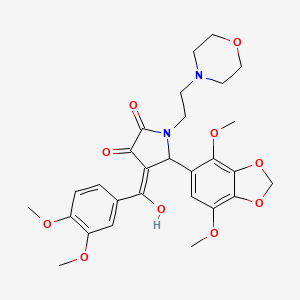 5-(4,7-dimethoxy-1,3-benzodioxol-5-yl)-4-[(3,4-dimethoxyphenyl)carbonyl]-3-hydroxy-1-[2-(morpholin-4-yl)ethyl]-1,5-dihydro-2H-pyrrol-2-one