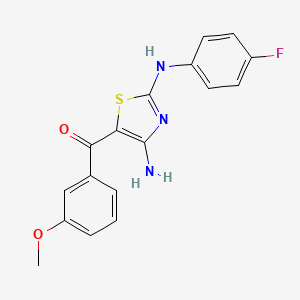 {4-Amino-2-[(4-fluorophenyl)amino]-1,3-thiazol-5-yl}(3-methoxyphenyl)methanone