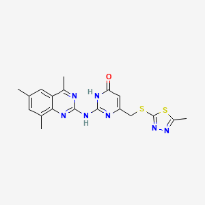 6-{[(5-methyl-1,3,4-thiadiazol-2-yl)sulfanyl]methyl}-2-[(4,6,8-trimethylquinazolin-2-yl)amino]pyrimidin-4(3H)-one