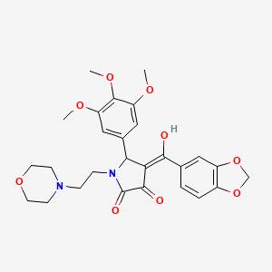 4-(1,3-benzodioxol-5-ylcarbonyl)-3-hydroxy-1-[2-(morpholin-4-yl)ethyl]-5-(3,4,5-trimethoxyphenyl)-1,5-dihydro-2H-pyrrol-2-one