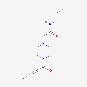 2-(4-(But-2-ynoyl)piperazin-1-yl)-N-propylacetamide