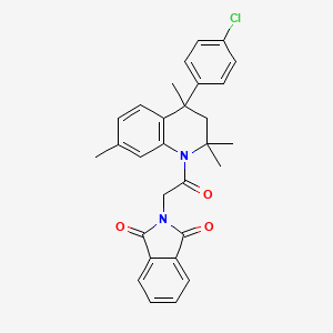 2-{2-[4-(4-chlorophenyl)-2,2,4,7-tetramethyl-3,4-dihydroquinolin-1(2H)-yl]-2-oxoethyl}-1H-isoindole-1,3(2H)-dione