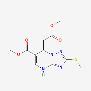 Methyl 7-(2-methoxy-2-oxoethyl)-2-(methylsulfanyl)-4,7-dihydro[1,2,4]triazolo[1,5-a]pyrimidine-6-carboxylate