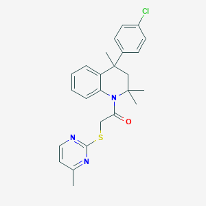 1-[4-(4-chlorophenyl)-2,2,4-trimethyl-3,4-dihydroquinolin-1(2H)-yl]-2-[(4-methylpyrimidin-2-yl)sulfanyl]ethanone