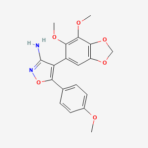 molecular formula C19H18N2O6 B11040582 4-(6,7-Dimethoxy-1,3-benzodioxol-5-yl)-5-(4-methoxyphenyl)-1,2-oxazol-3-amine 