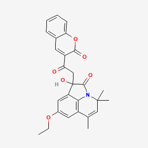 8-ethoxy-1-hydroxy-4,4,6-trimethyl-1-[2-oxo-2-(2-oxo-2H-chromen-3-yl)ethyl]-4H-pyrrolo[3,2,1-ij]quinolin-2(1H)-one