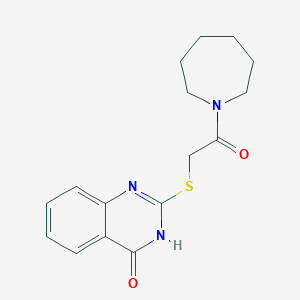 molecular formula C16H19N3O2S B11040619 2-{[2-(azepan-1-yl)-2-oxoethyl]sulfanyl}quinazolin-4(3H)-one 