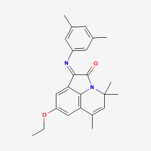 (1E)-1-[(3,5-dimethylphenyl)imino]-8-ethoxy-4,4,6-trimethyl-4H-pyrrolo[3,2,1-ij]quinolin-2(1H)-one