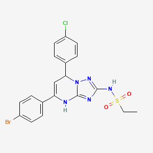 N-[5-(4-bromophenyl)-7-(4-chlorophenyl)-4,7-dihydro[1,2,4]triazolo[1,5-a]pyrimidin-2-yl]ethanesulfonamide