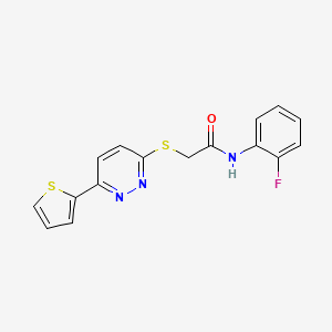 N-(2-fluorophenyl)-2-[(6-thien-2-ylpyridazin-3-yl)thio]acetamide