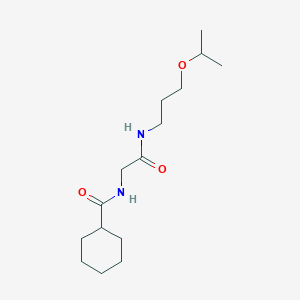 molecular formula C15H28N2O3 B11040706 N-(2-oxo-2-{[3-(propan-2-yloxy)propyl]amino}ethyl)cyclohexanecarboxamide 