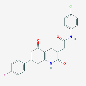 N-(4-chlorophenyl)-2-[7-(4-fluorophenyl)-2,5-dioxo-1,2,3,4,5,6,7,8-octahydroquinolin-3-yl]acetamide