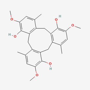 2,7,12-Trimethoxy-4,9,14-trimethyl-10,15-dihydro-5H-tribenzo[A,D,G]cyclononene-1,6,11-triol