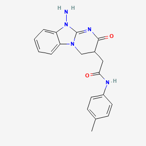 2-(10-amino-2-oxo-2,3,4,10-tetrahydropyrimido[1,2-a]benzimidazol-3-yl)-N-(4-methylphenyl)acetamide