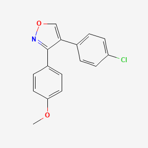 molecular formula C16H12ClNO2 B11040742 4-[4-(4-Chlorophenyl)-3-isoxazolyl]phenyl methyl ether 