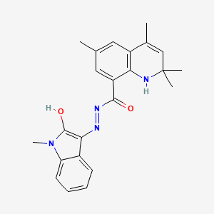 2,2,4,6-tetramethyl-N'-[(3E)-1-methyl-2-oxo-1,2-dihydro-3H-indol-3-ylidene]-1,2-dihydroquinoline-8-carbohydrazide